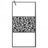 Mampara ducha vidrio esmerilado diseño piedras negro 100x195 cm 3