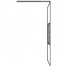 Divisória de chuveiro 100x195cm vidro ESG design pedras preto 5
