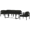 6 pcs conjunto lounge jardim com almofadões alumínio antracite 3