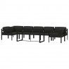 8 pcs conjunto lounge jardim com almofadões alumínio antracite 3