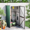 Abrigo p/ ferramentas jardim 88x89x161cm aço galvanizado verde 1