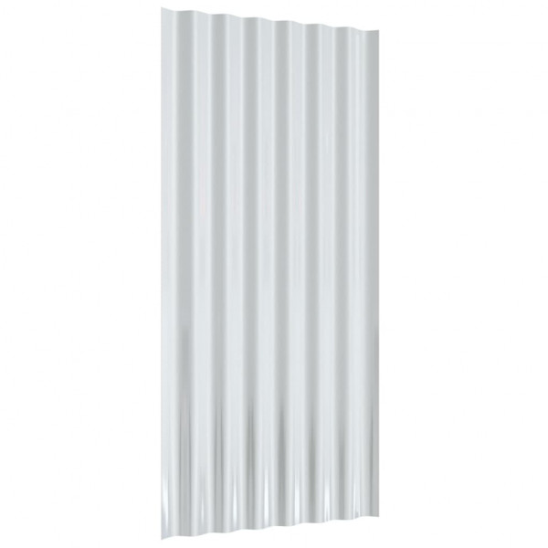 Painéis de telhado 36 pcs 80x36 cm aço revestido a pó cinzento M 5