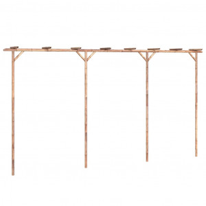 Pérgola de bambú 385x40x205 cm H