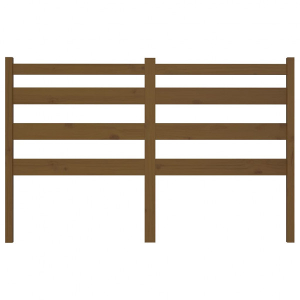 Cabecero de cama madera maciza de pino marrón miel 141x4x100 cm M 4
