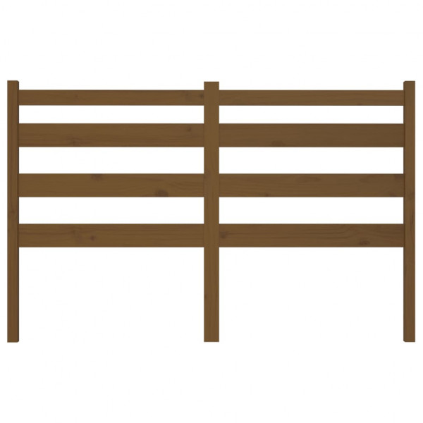 Cabecero de cama madera maciza de pino marrón miel 166x4x100 cm M 4