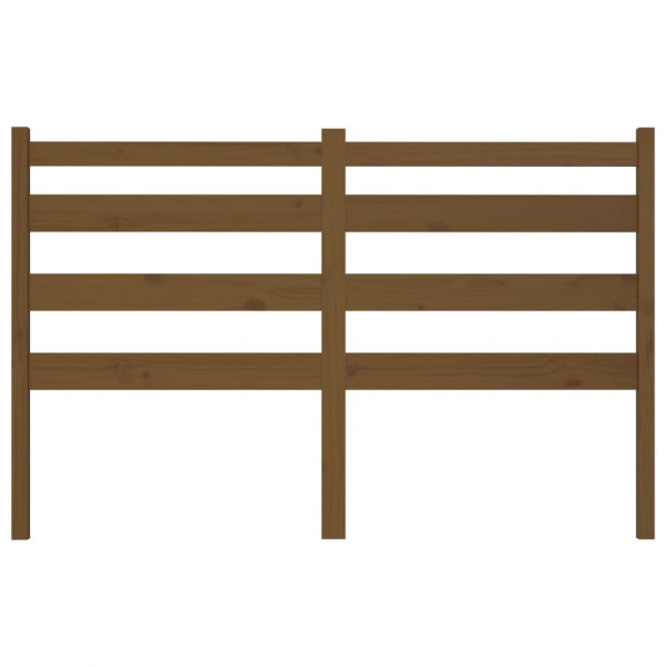 Cabecero de cama madera maciza de pino marrón miel 206x4x100 cm M 4