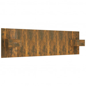 Cabecero de cama y mesitas madera contrachapada roble ahumado H