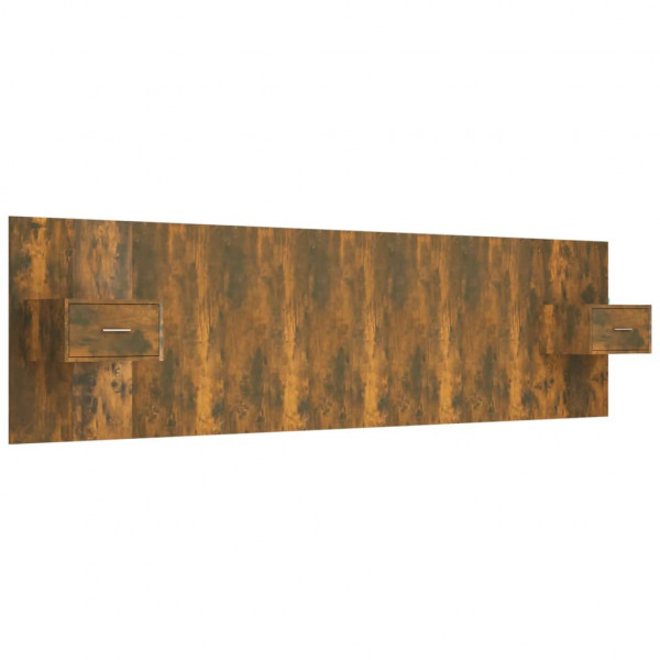 Cabecero de cama y mesitas madera contrachapada roble ahumado M 2