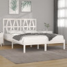 Estrutura de cama 120x200 cm pinho maciço branco 1