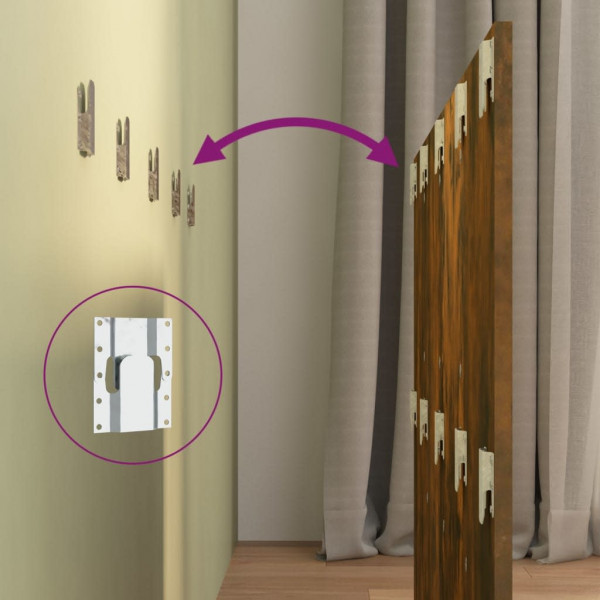 Cabecero de cama con mesitas madera contrachapada roble ahumado M 5