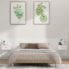 Cabecero de cama con mesitas madera contrachapada blanco 1