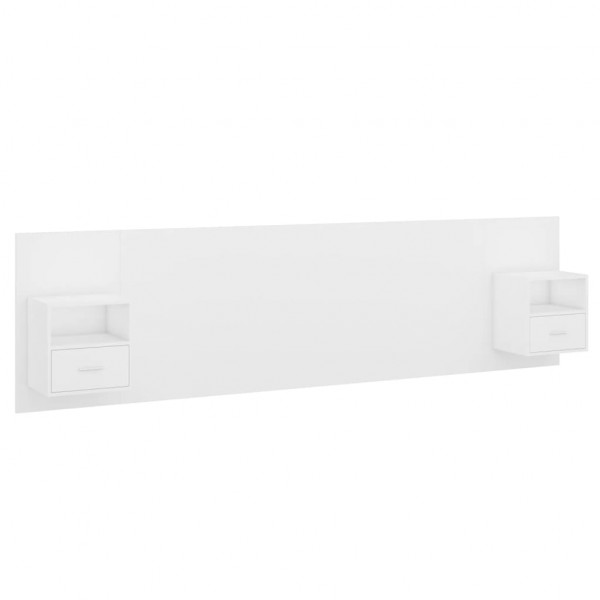 Cabecero de cama con mesitas madera contrachapada blanco M 2