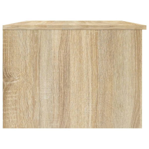 Mesa de centro madera contrachapada blanco y roble 102x50x36 cm M 4