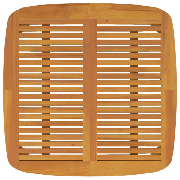 Mesa de jardín madera maciza de acacia 110x110x75 cm M 5