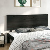 Cabecero de cama madera maciza de pino negro 204x6x82.5 cm 1