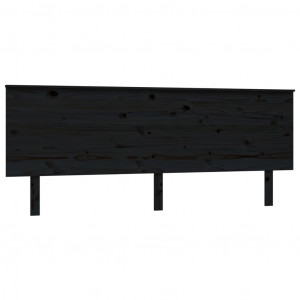 Cabeceira de cama 204x6x82.5 cm pinho maciço preto H