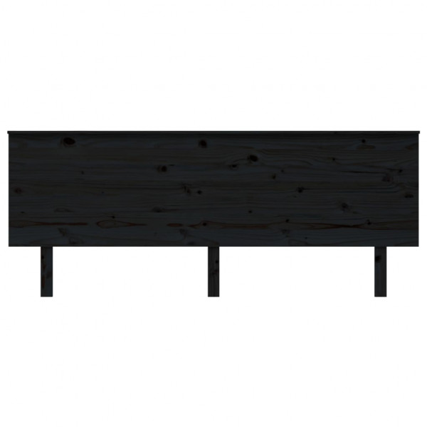 Cabecero de cama madera maciza de pino negro 204x6x82.5 cm M 3