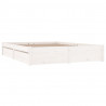 Estrutura de cama c/ gavetas 140x190 cm branco 3