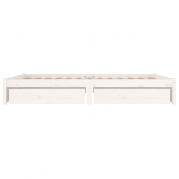 Estrutura de cama c/ gavetas 140x190 cm branco M 4