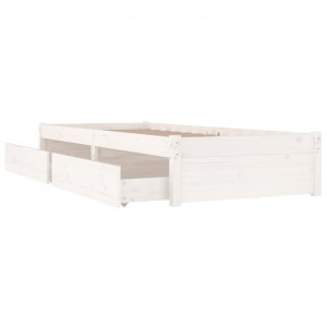 Estructura de cama con cajones blanco 90x200 cm H