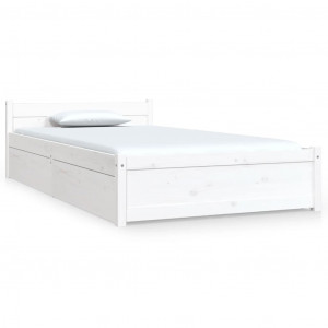 Estructura de cama con cajones blanco 90x200 cm H