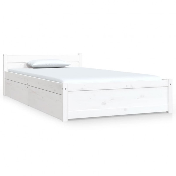 Estrutura de cama c/ gavetas 90x200 cm branco M 2