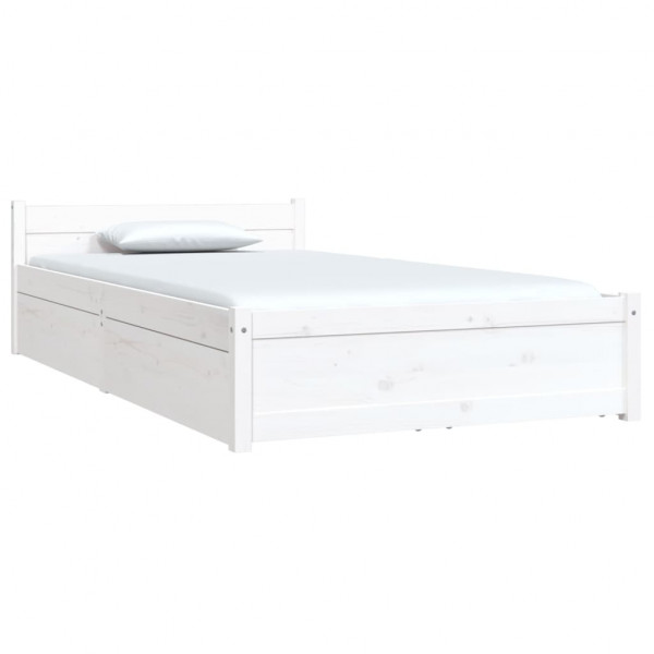 Estructura de cama con cajones blanco 90x200 cm M 3