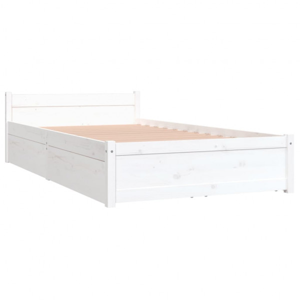 Estrutura de cama c/ gavetas 90x200 cm branco M 4