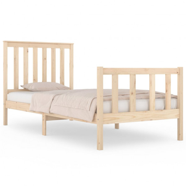 Estructura cama madera maciza pino individual pequeña 75x190 cm M 2