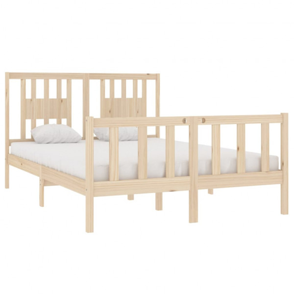 Estrutura de cama casal 135x190 cm madeira maciça M 3