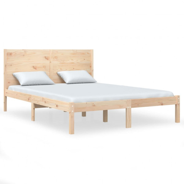 Estrutura de cama casal 135x190 cm madeira maciça M 2