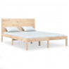 Estructura de cama doble madera maciza 135x190 cm 2