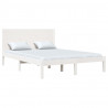 Estructura de cama de madera maciza de pino blanco 140x190 cm 3