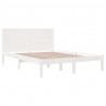Estructura de cama de madera maciza de pino blanco 140x190 cm 4