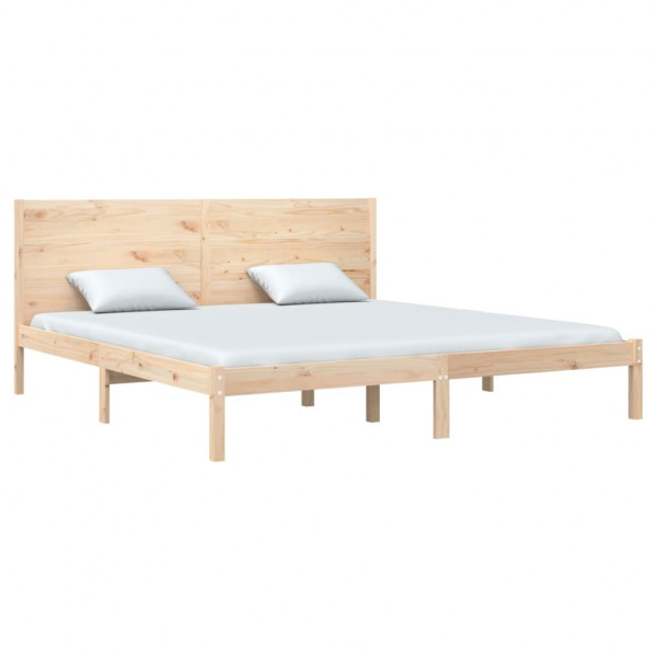 Estructura de cama de madera maciza de pino 200x200 cm M 3