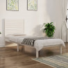 Estrutura cama pequena solteiro 75x190 cm madeira maciça branco 1