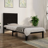 Estructura de cama madera maciza negro individual 75x190 cm 1