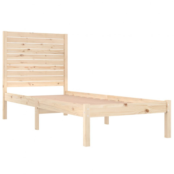 Estructura de cama madera maciza individual 90x190 cm M 4
