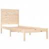 Estructura de cama madera maciza individual 90x190 cm 4