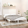 Estructura de cama de madera maciza de pino blanca 160x200 cm 1