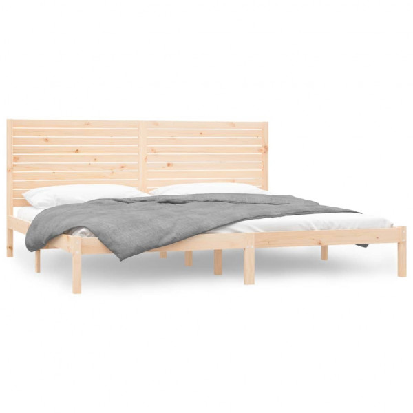 Estructura de cama de madera maciza 200x200 cm M 2