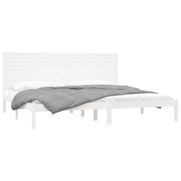 Estructura de cama madera maciza blanco 200x200 cm M 3