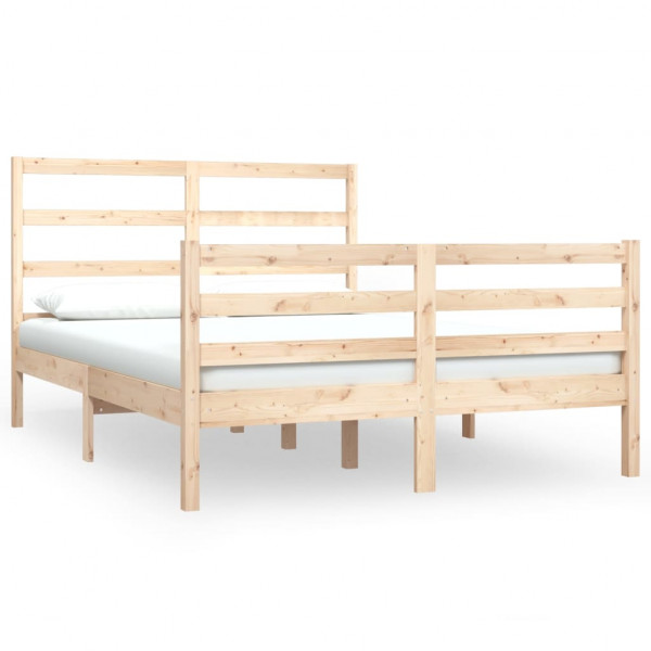Estrutura de cama casal 135x190 cm pinho maciço M 2