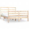 Estructura de cama de matrimonio madera maciza pino 135x190 cm 2