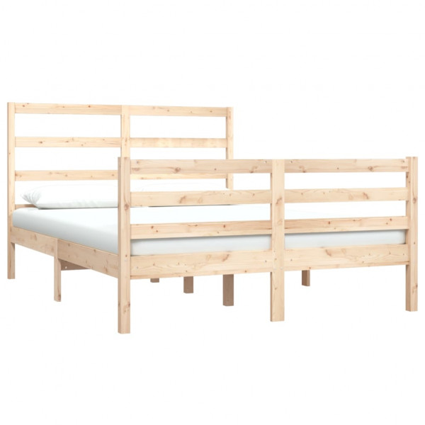 Estrutura de cama casal 135x190 cm pinho maciço M 3