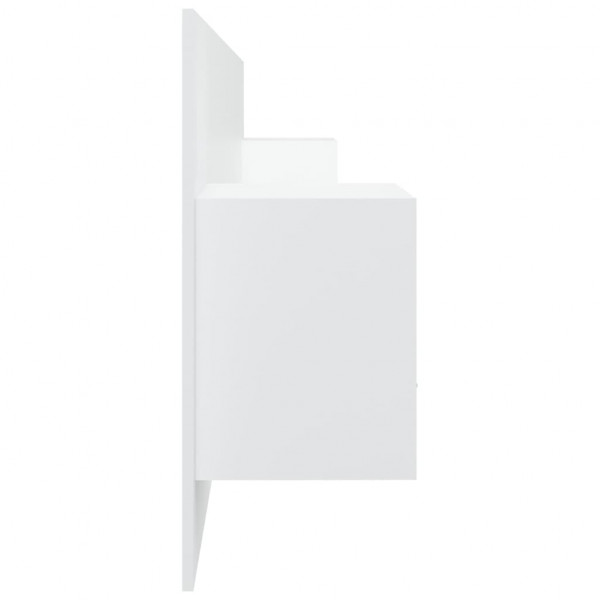 Cabecero de cama con mesitas madera contrachapada blanco M 4