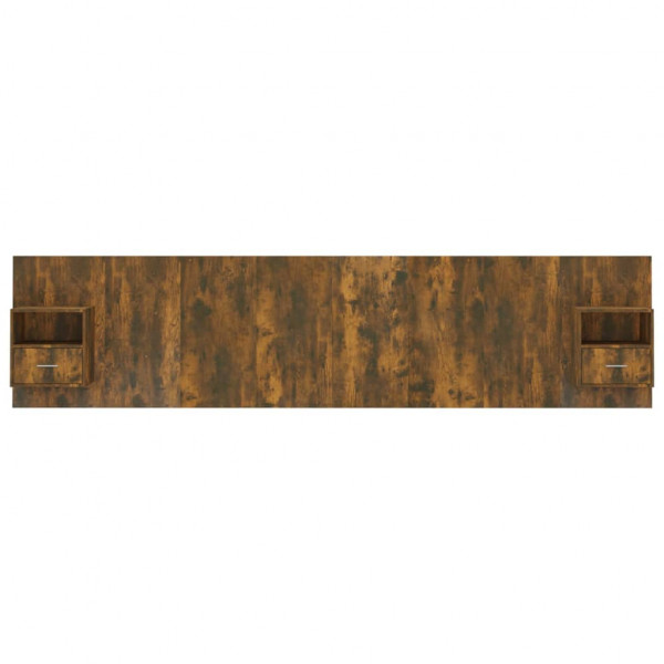 Cabecero de cama con mesitas madera contrachapada roble ahumado M 3