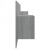 Cabecero de cama y mesitas madera contrachapada gris Sonoma 4