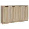 Aparadores 2 uds madera contrachapada roble Sonoma 60x30x70 cm 2