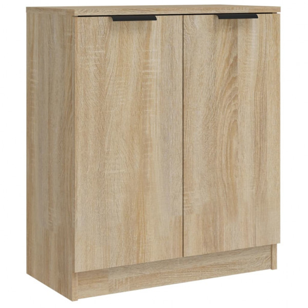 Aparadores 2 uds madera contrachapada roble Sonoma 60x30x70 cm M 3